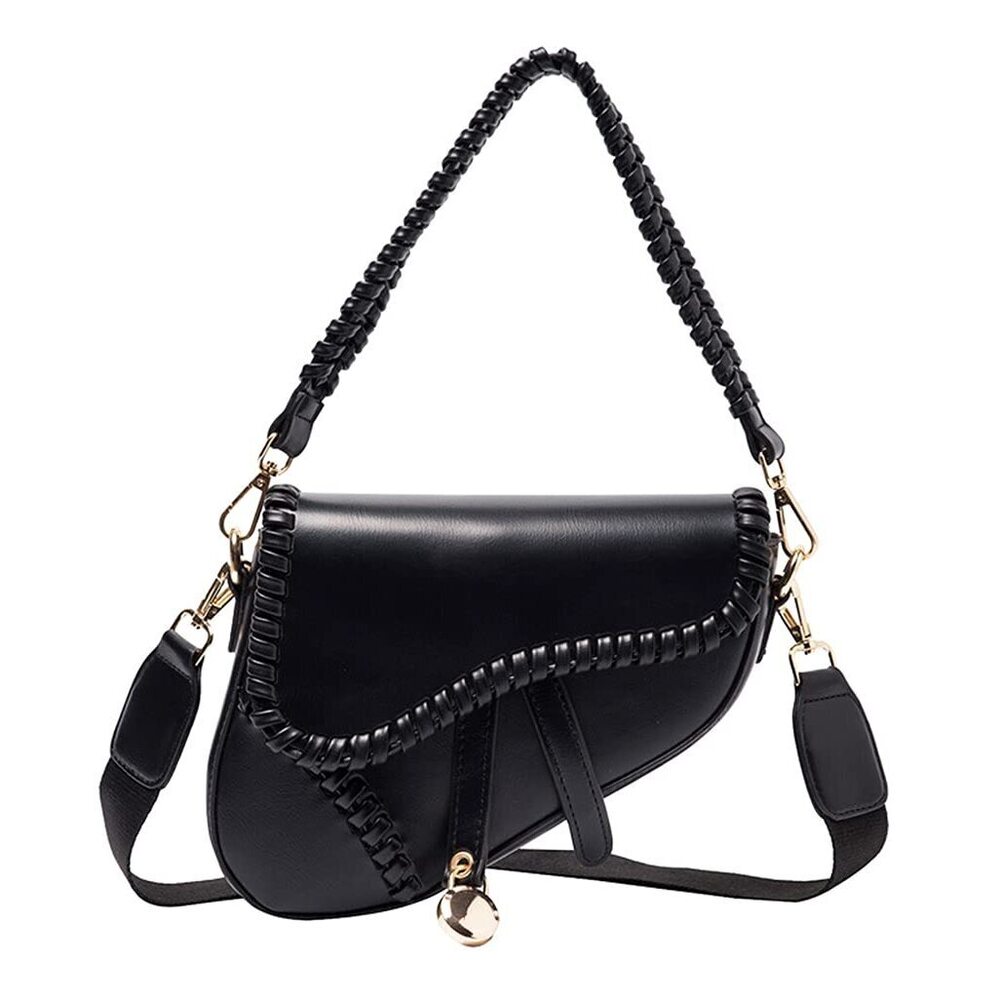 9237 Trendy Saddle Shoulder Bag Clutch Purse Underarm Handbag Satchel